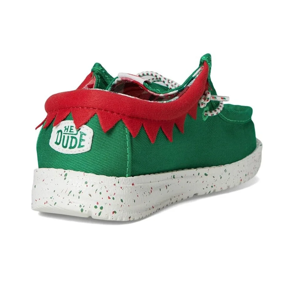 Hey Dude Wally Holiday ELF 42147-3XX Toddler Green Slip-On Casual Shoes ZOGG2031
